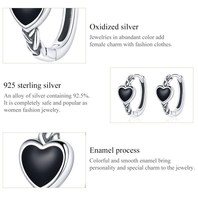 1 Pair Glam Romantic Heart Shape Inlay Sterling Silver Zircon Ear Cuffs display picture 23