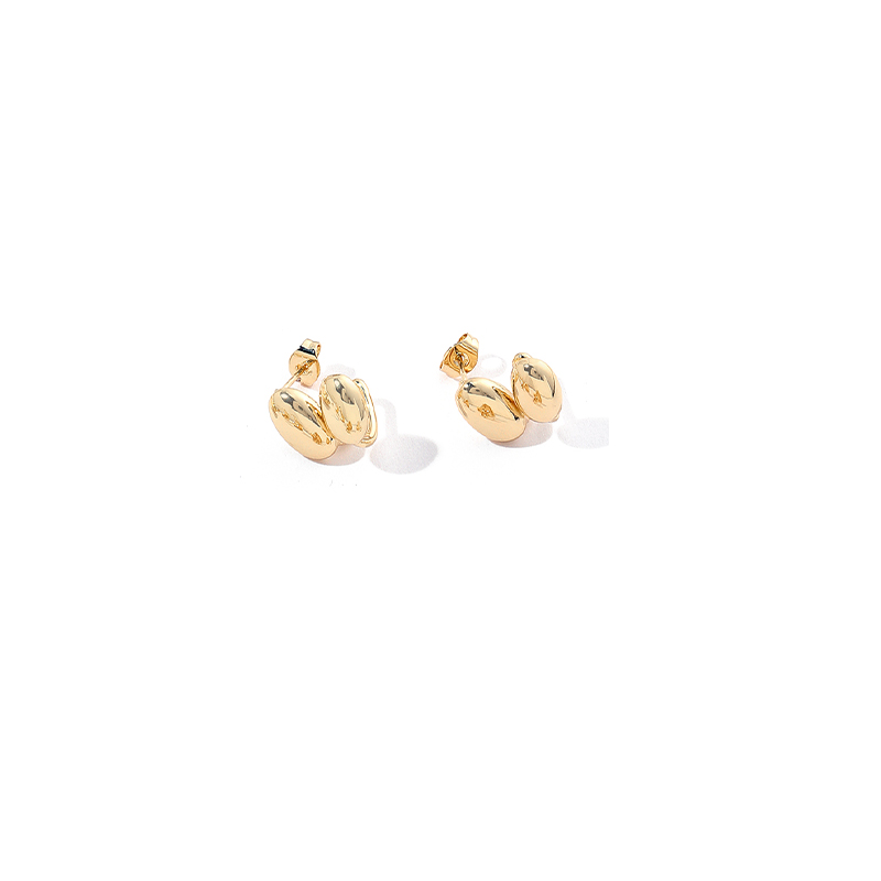 1 Pair Ig Style Geometric Irregular Polishing Plating Copper 18k Gold Plated Earrings Ear Studs display picture 9