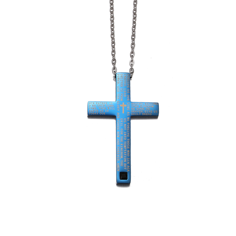 Casual Retro Cross Stainless Steel Men's Pendant Necklace display picture 5