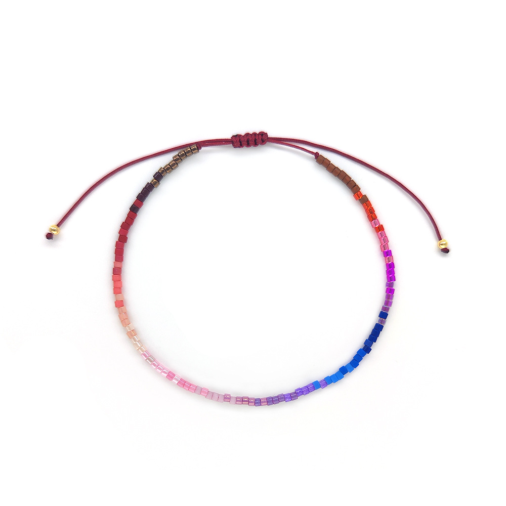 Basic Color Block Glass Knitting Women's Bracelets display picture 4