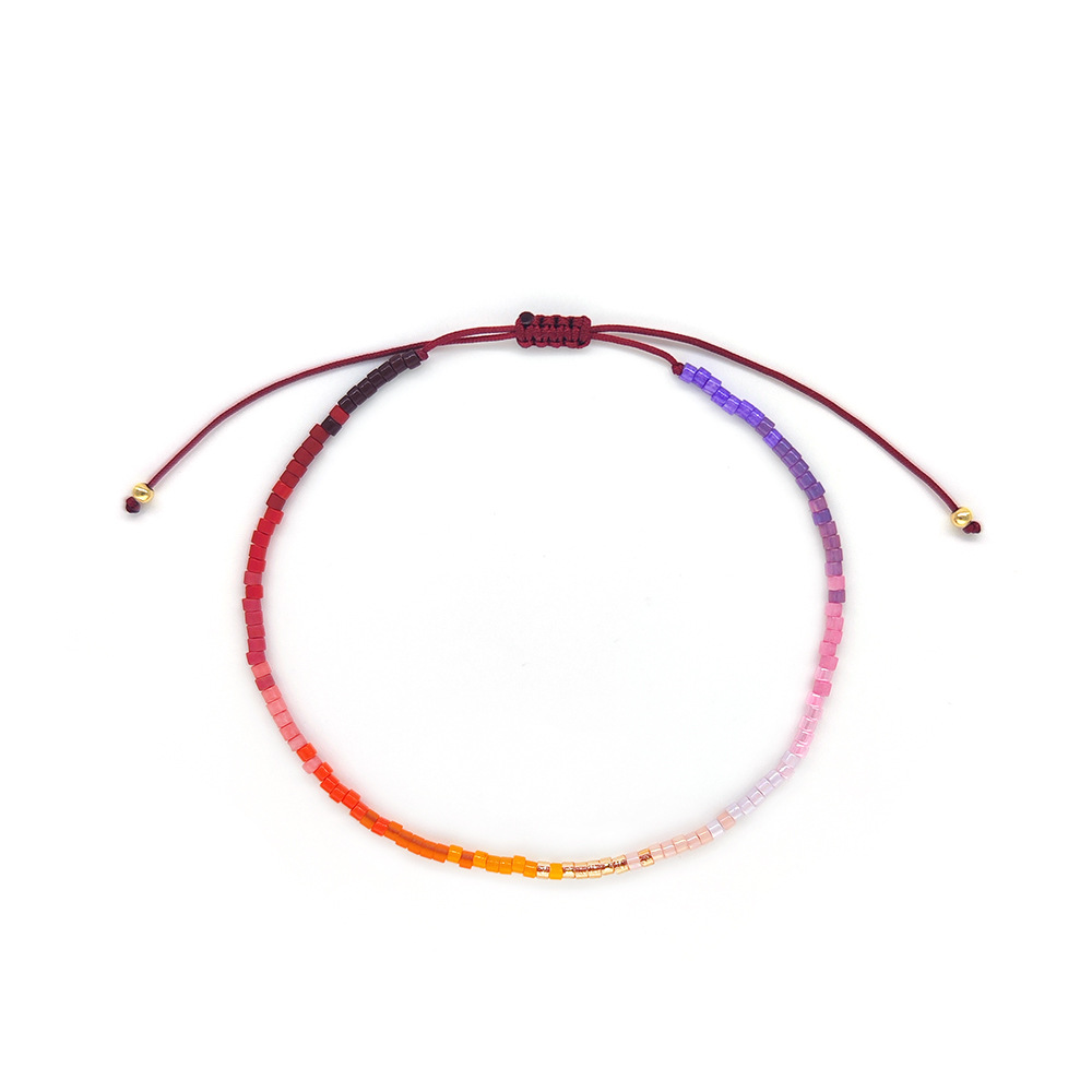 Basic Color Block Glass Knitting Women's Bracelets display picture 6