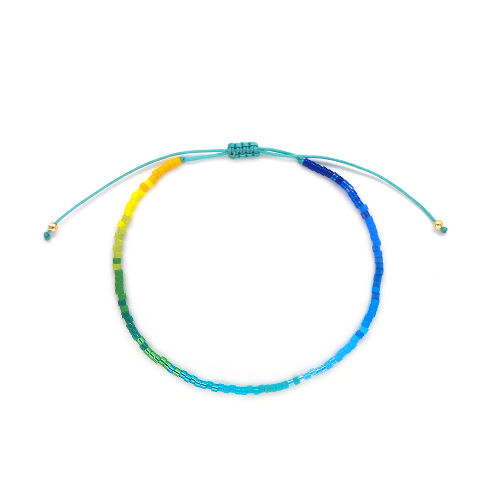 Basic Color Block Glass Knitting Women's Bracelets display picture 8