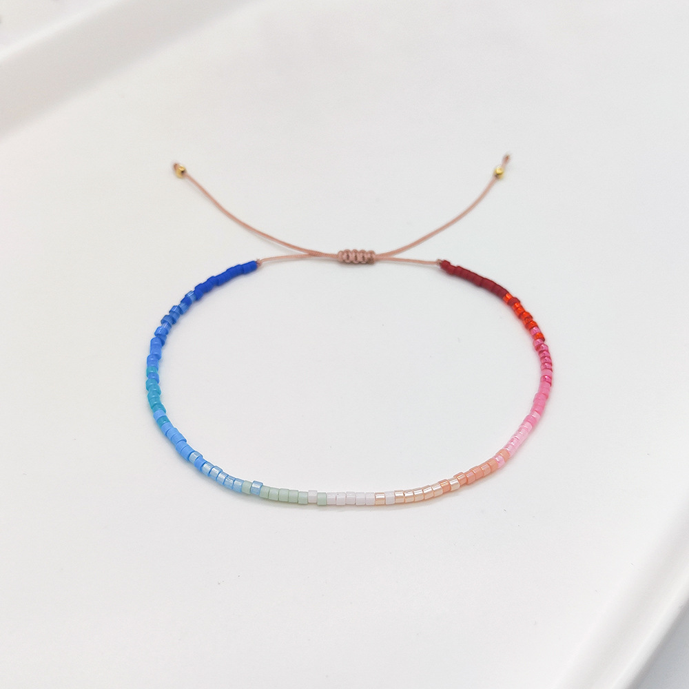 Basic Color Block Glass Knitting Women's Bracelets display picture 9