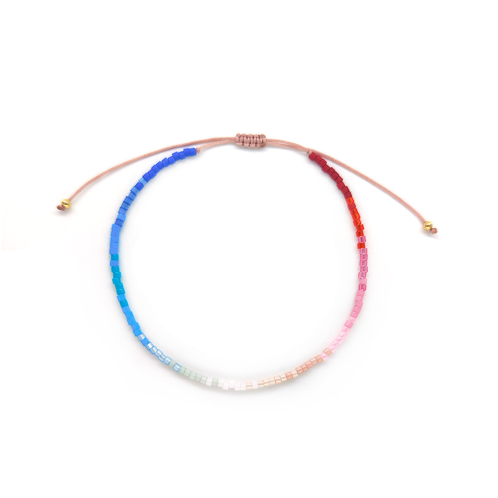 De Base Bloc De Couleur Verre Tricot Femmes Bracelets display picture 10