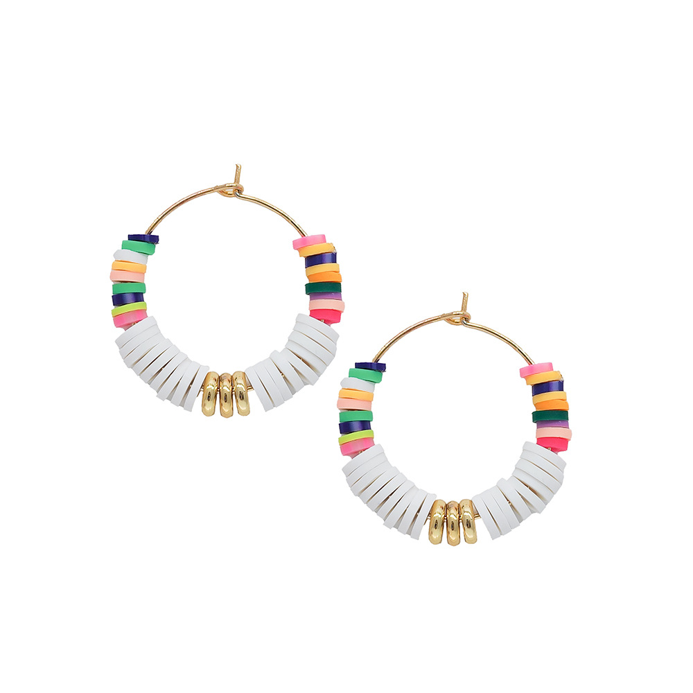 1 Pair Bohemian Round Soft Clay Earrings display picture 6