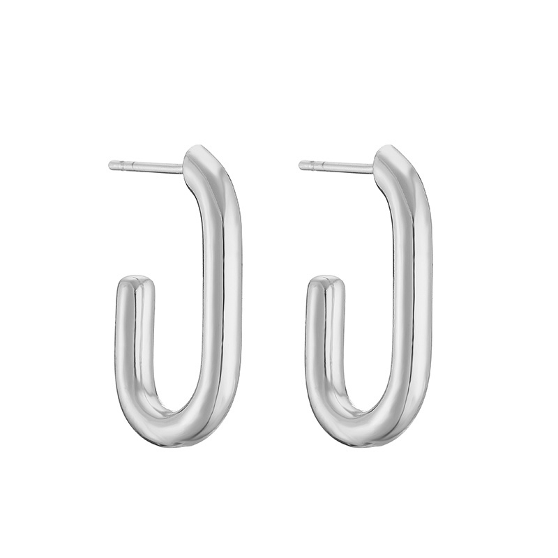 1 Pair Casual Vintage Style Simple Style U Shape V Shape Twist Plating Copper 18k Gold Plated Earrings Ear Studs display picture 1