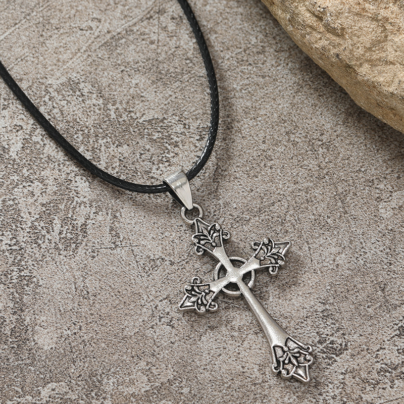 Punk Cross Scorpion Skull Alloy Plating Silver Plated Unisex Pendant Necklace display picture 11