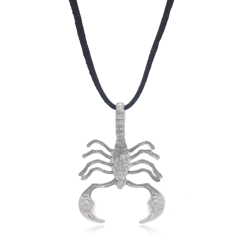 Punk Cross Scorpion Skull Alloy Plating Silver Plated Unisex Pendant Necklace display picture 18