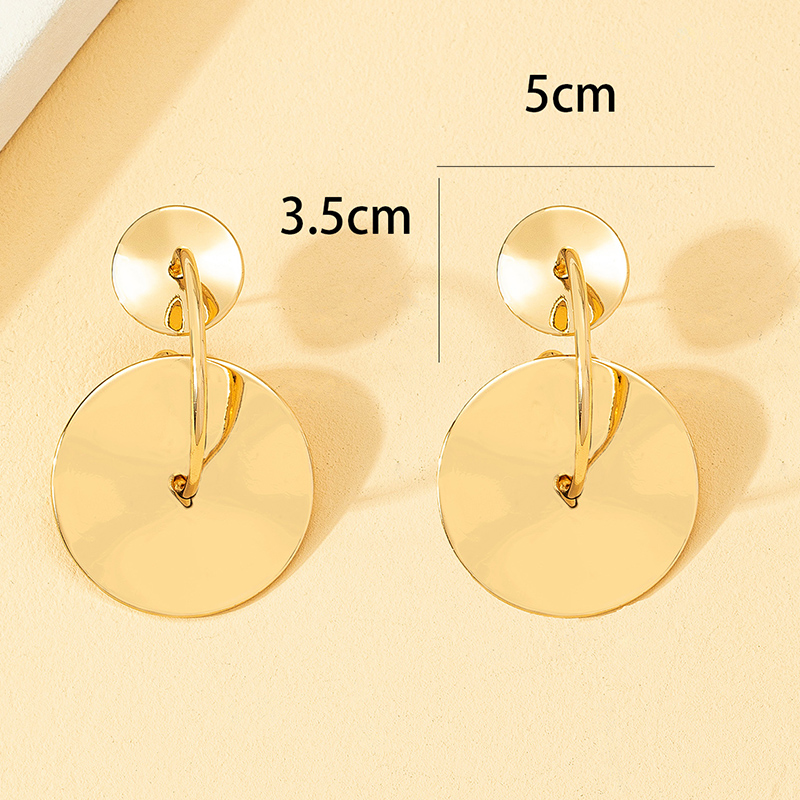 Wholesale Jewelry Lady Commute Geometric Alloy 14k Gold Plated Plating Drop Earrings display picture 4