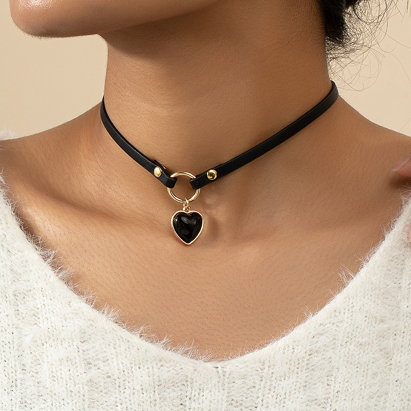 Lady Classic Style Heart Shape Alloy Plating 14k Gold Plated Women's Choker display picture 2