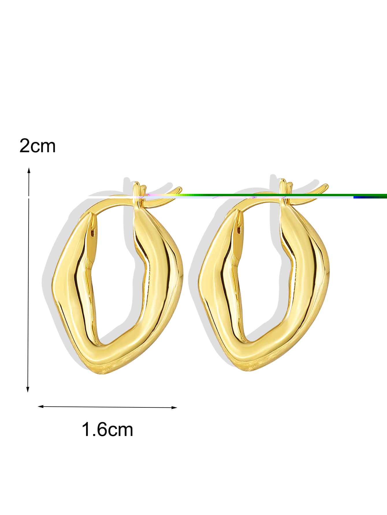 1 Pair Vacation Streetwear Commute Solid Color Plating Copper 18k Gold Plated Hoop Earrings display picture 5
