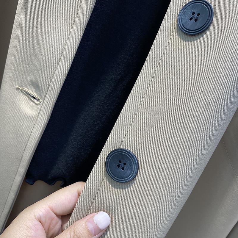 Women's Casual Solid Color Pocket Washed Button Single Breasted Coat Trench Coat display picture 15