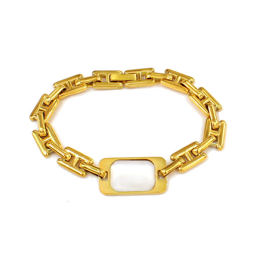304 Stainless Steel 18K Gold Plated Streetwear Plating Inlay Solid Color Natural Stone Bracelets Necklace display picture 14