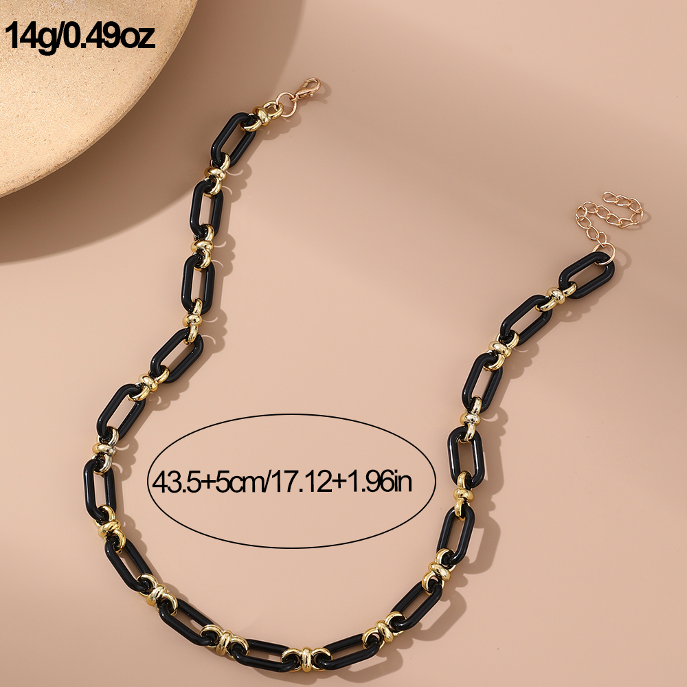 Casual Hip-hop Retro Solid Color Plastic Chain Unisex Necklace display picture 6