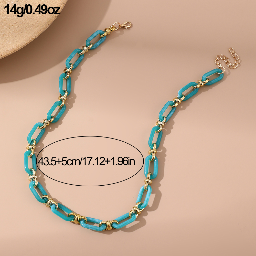 Casual Hip-hop Retro Solid Color Plastic Chain Unisex Necklace display picture 12