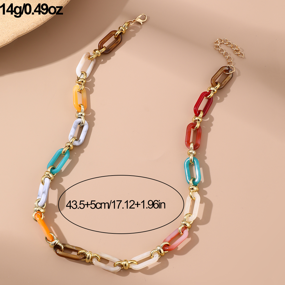 Casual Hip-hop Retro Solid Color Plastic Chain Unisex Necklace display picture 18