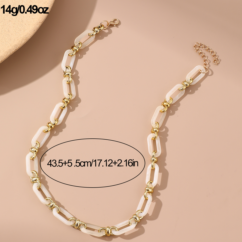 Casual Hip-hop Retro Solid Color Plastic Chain Unisex Necklace display picture 24