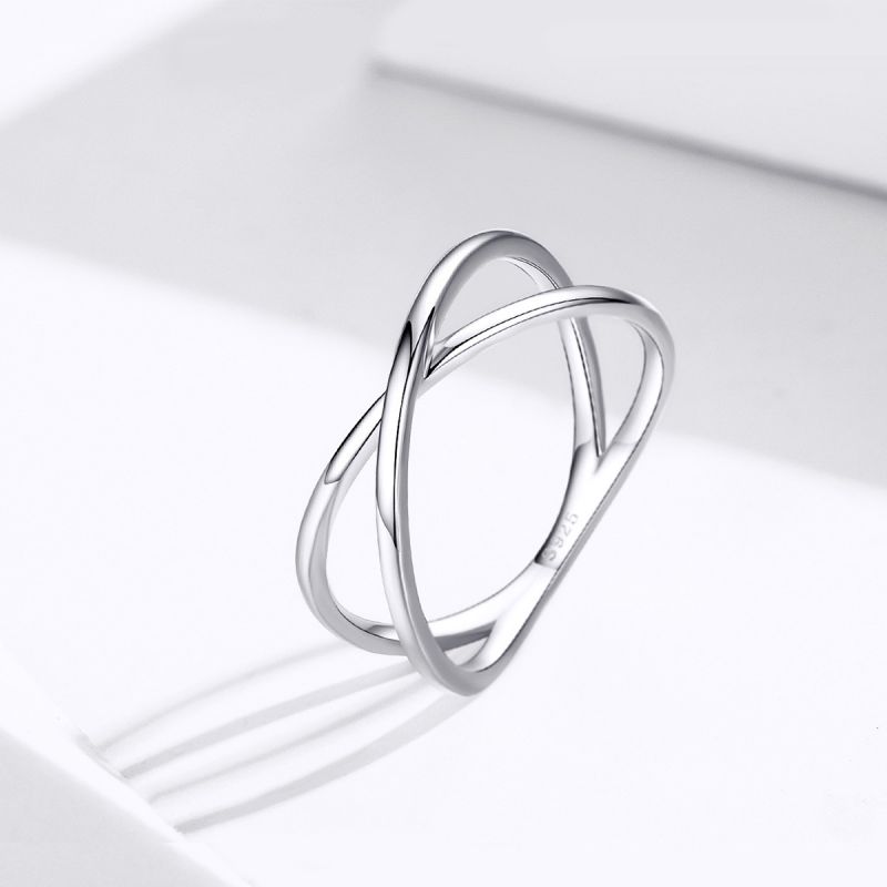 Simple Style Solid Color Sterling Silver Rings In Bulk display picture 3