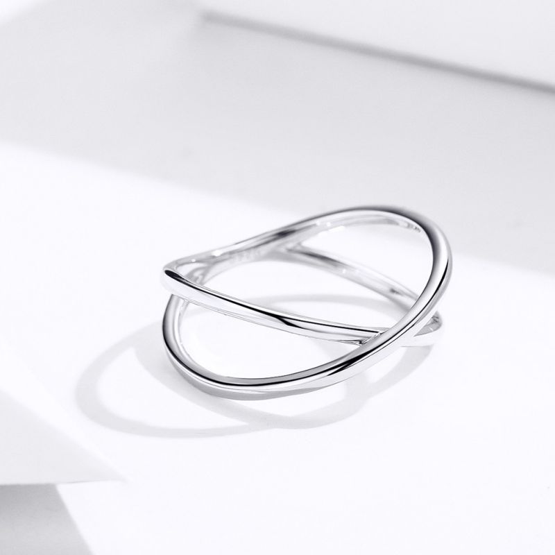 Simple Style Solid Color Sterling Silver Rings In Bulk display picture 2