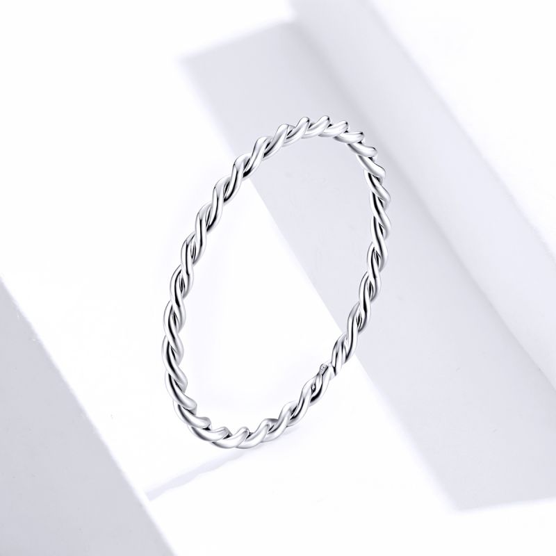 Simple Style Solid Color Sterling Silver Rings In Bulk display picture 6