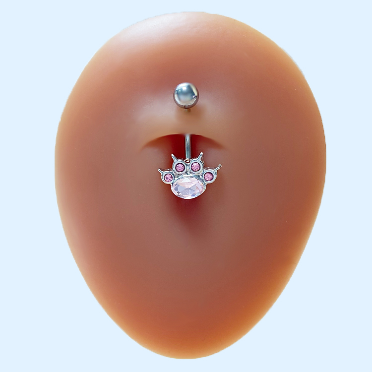 Sweet Artistic Streetwear Heart Shape Stainless Steel Arylic Copper White Gold Plated Resin Rhinestones Zircon Belly Ring In Bulk display picture 12