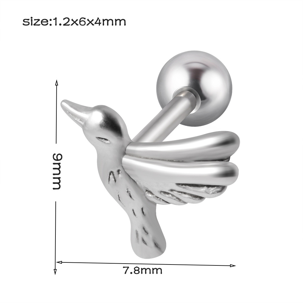 1 Piece Simple Style Cool Style Geometric Snake Lightning Stainless Steel Ear Studs display picture 14