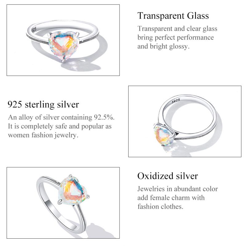 Elegant Lady Devil's Eye Heart Shape Sterling Silver Inlay Zircon Rings display picture 6