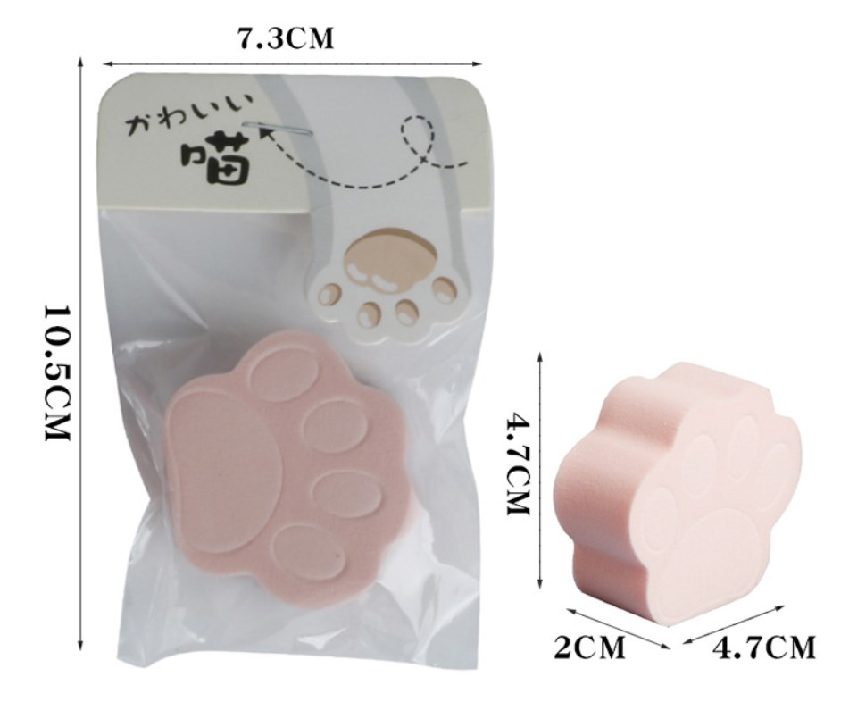 New Cute Cat's Claw Pink Sponge Puff Wet And Dry Non-latex Makeup Tool display picture 4