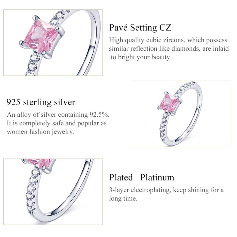 Lady Simple Style Round Heart Shape Sterling Silver Inlay Zircon Rings display picture 9