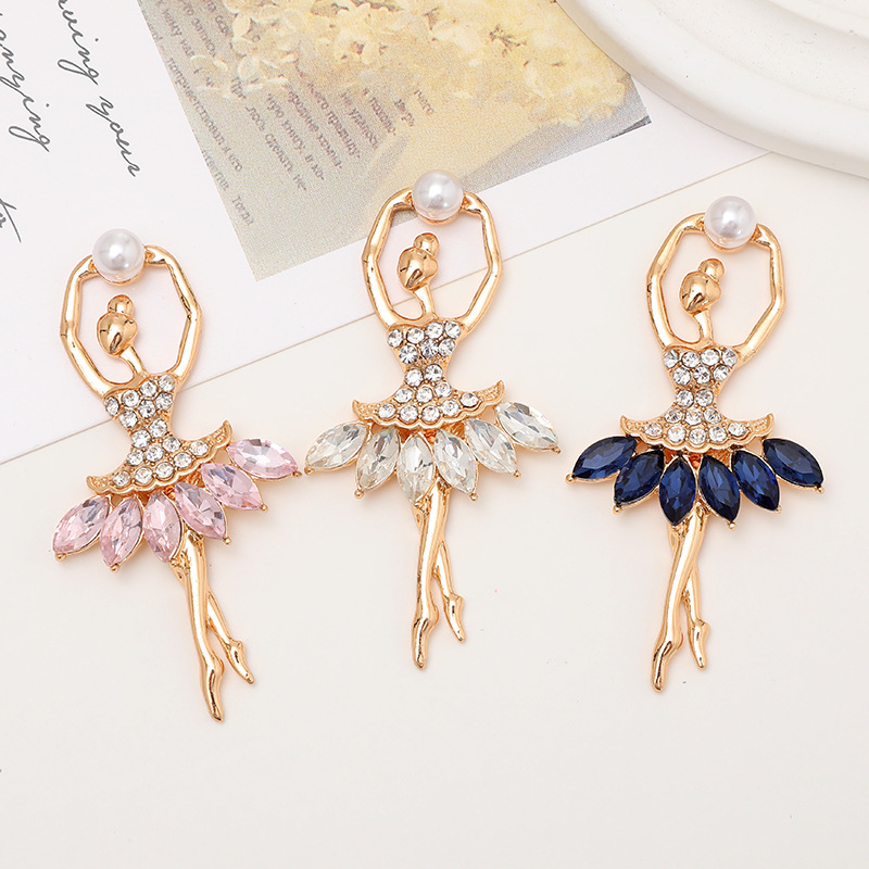 Sweet Cartoon Character Alloy Plating Inlay Artificial Crystal Jewelry Accessories display picture 1