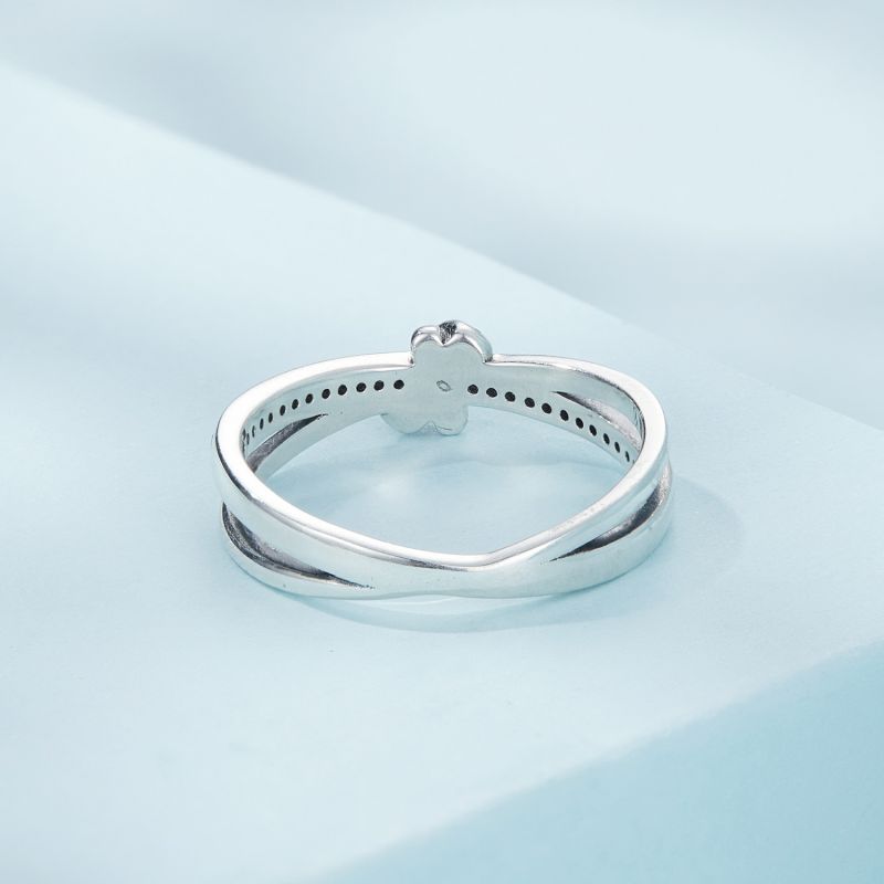 Klassischer Stil Geometrisch Sterling Silber Inlay Zirkon Ringe display picture 1