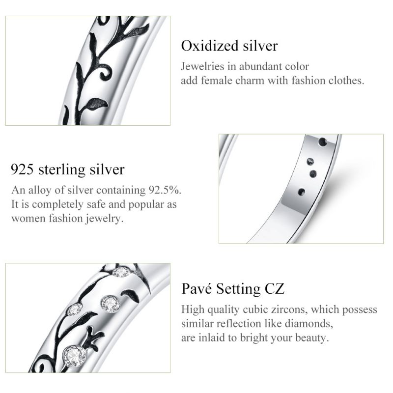 Casual Classic Style Four Leaf Clover Sterling Silver Zircon Rings In Bulk display picture 3