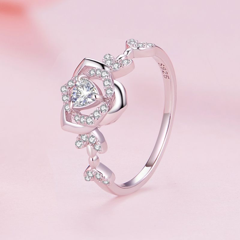 Casual Colorful Star Flower Sterling Silver Zircon Rings In Bulk display picture 1