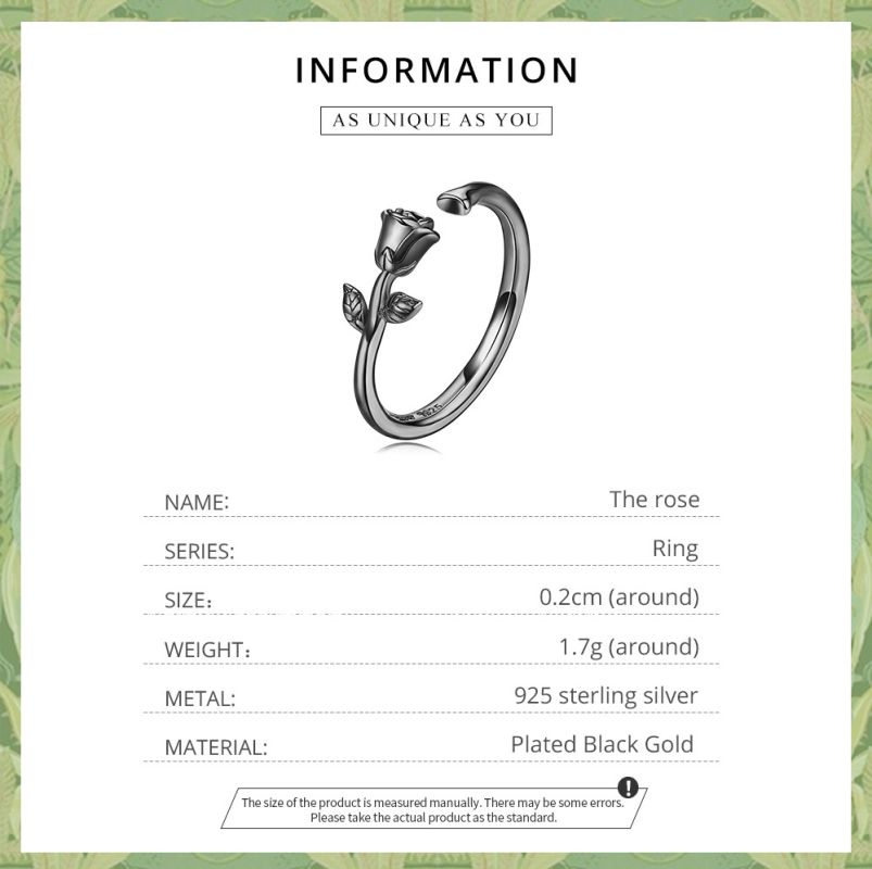 Lässig Herzform Rose Sterling Silber Zirkon Offener Ring In Masse display picture 7