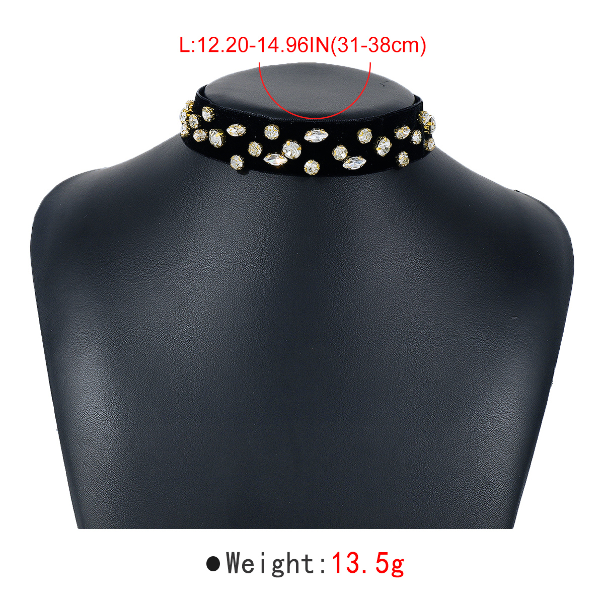 Wholesale Jewelry Modern Style Sweet Simple Style Pearl Rhinestone Flannel Iron Choker display picture 6