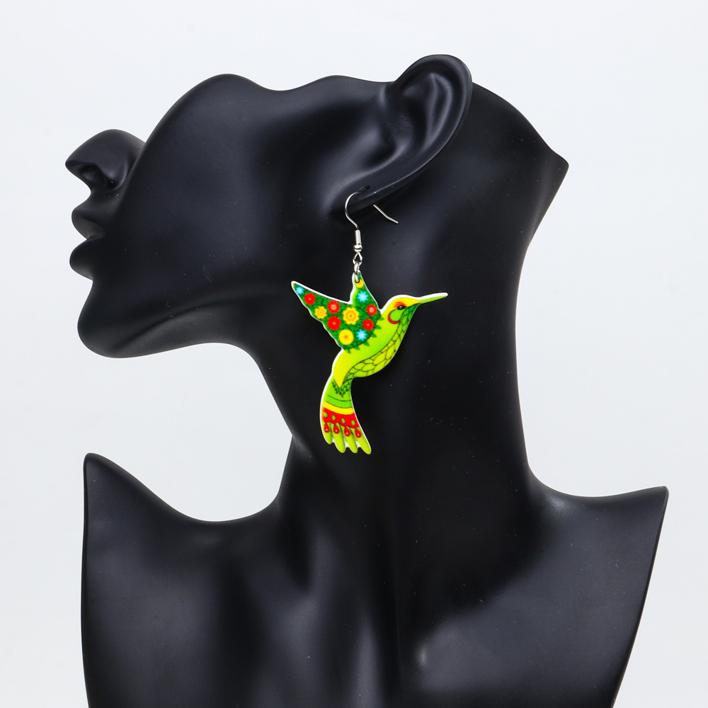 1 Pair Casual Elegant Bird Arylic Drop Earrings display picture 1