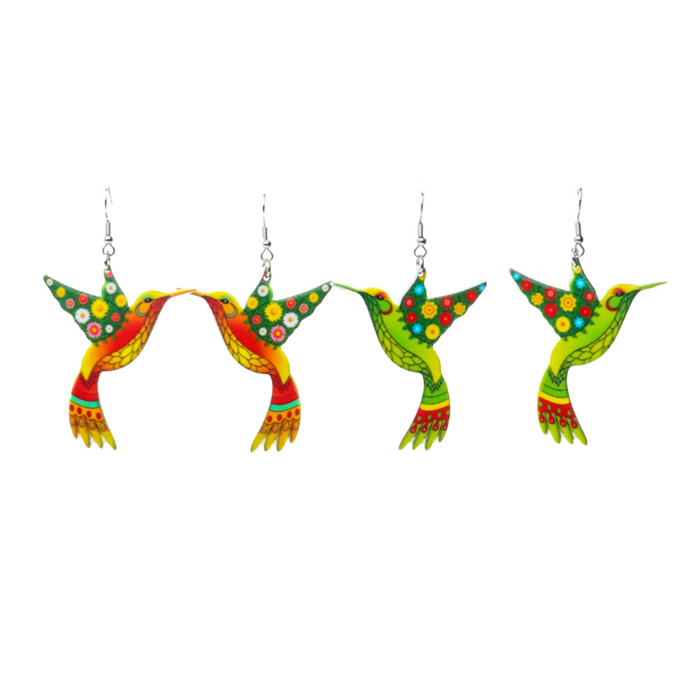 1 Pair Casual Elegant Bird Arylic Drop Earrings display picture 6