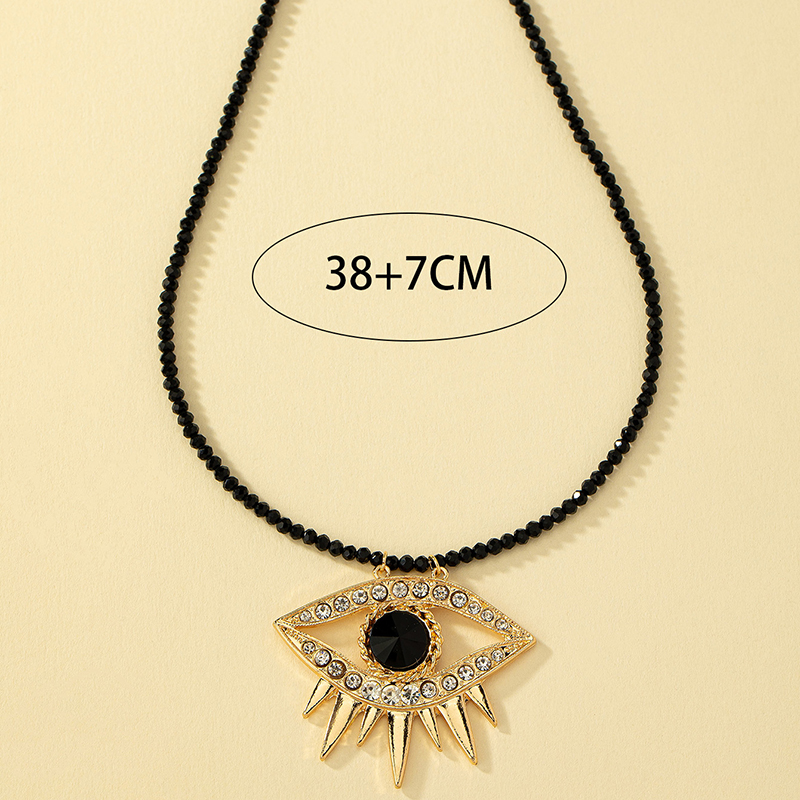 Vêtement De Rue Style Cool L'oeil Du Diable Alliage Placage Incruster Verre Plaqué Or 14k Femmes Pendentif display picture 4