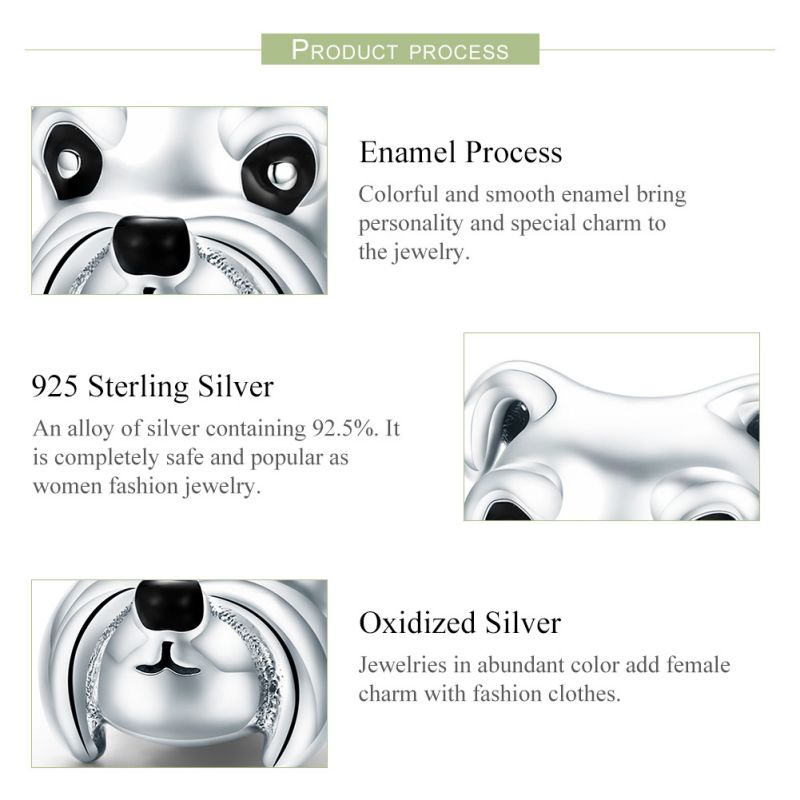 Casual Cute Dog Sterling Silver Jewelry Accessories display picture 3