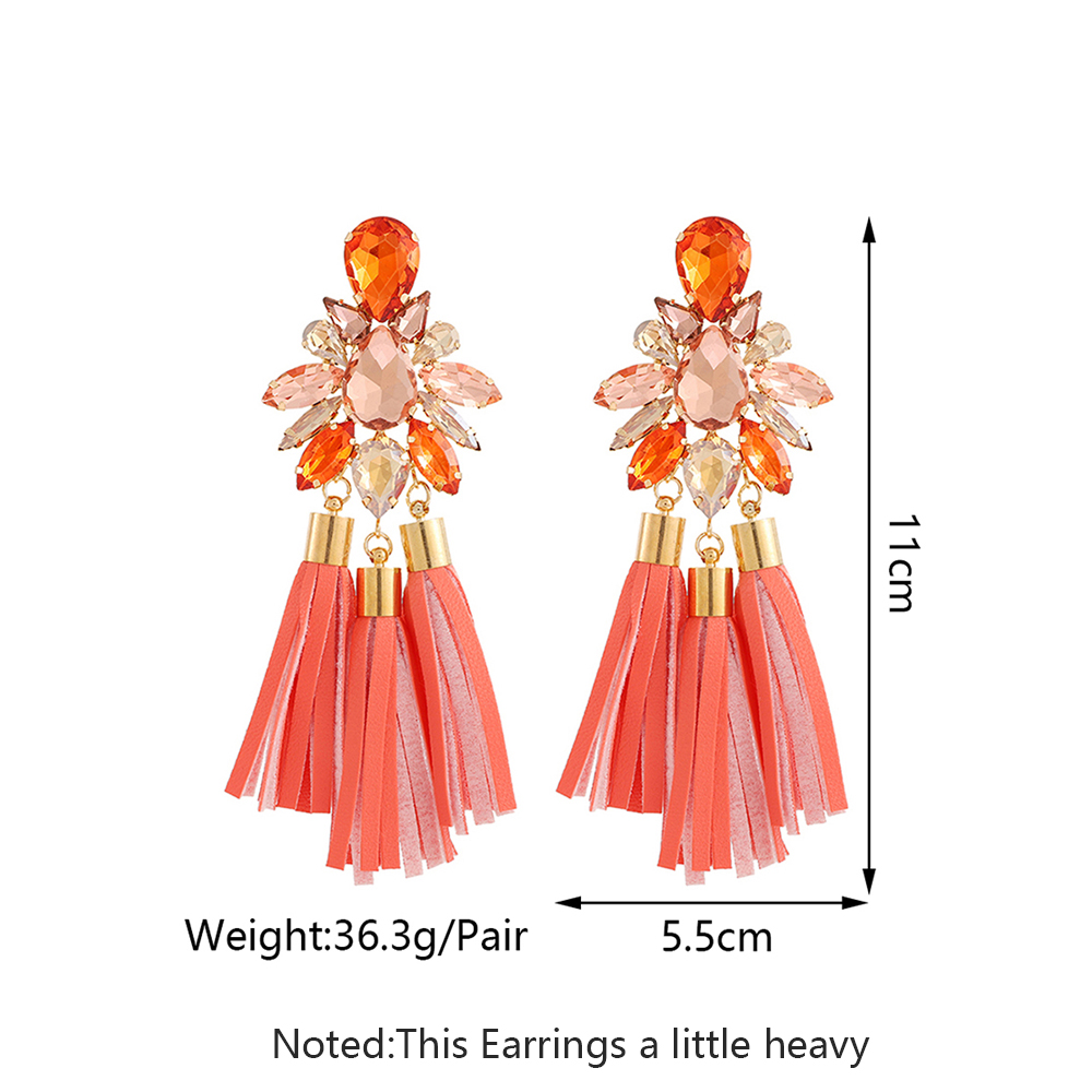 Wholesale Jewelry Elegant Flower Ferroalloy Rhinestones Glass Hollow Out Inlay Drop Earrings display picture 1
