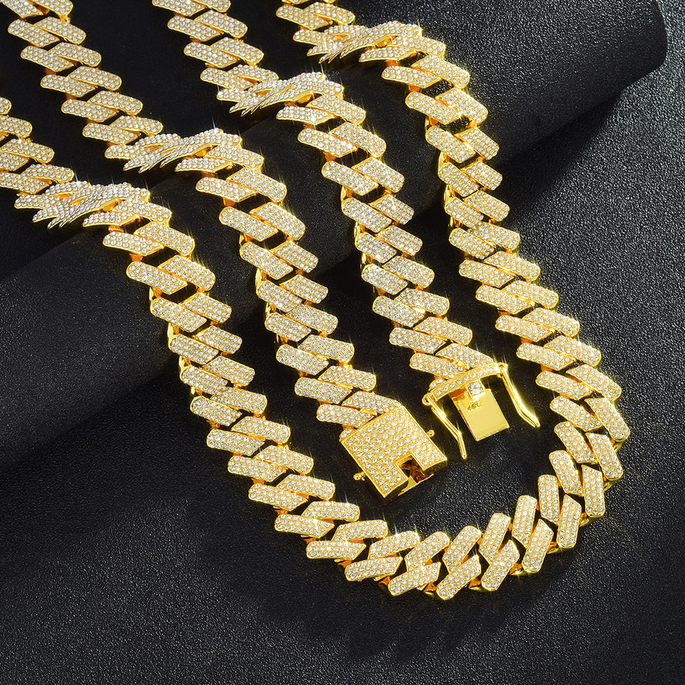 Hip-hop Rock Punk Solid Color Alloy Plating Chain Inlay Rhinestones Unisex Necklace display picture 8