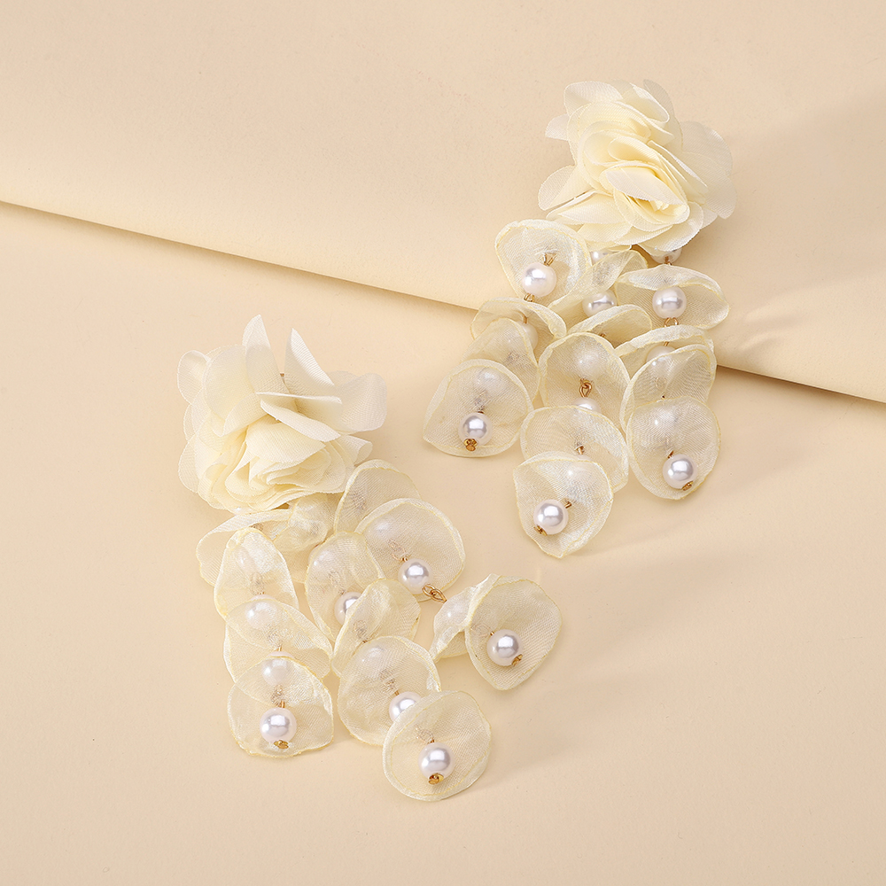 Wholesale Jewelry Elegant Flower Zinc Alloy Drop Earrings display picture 8