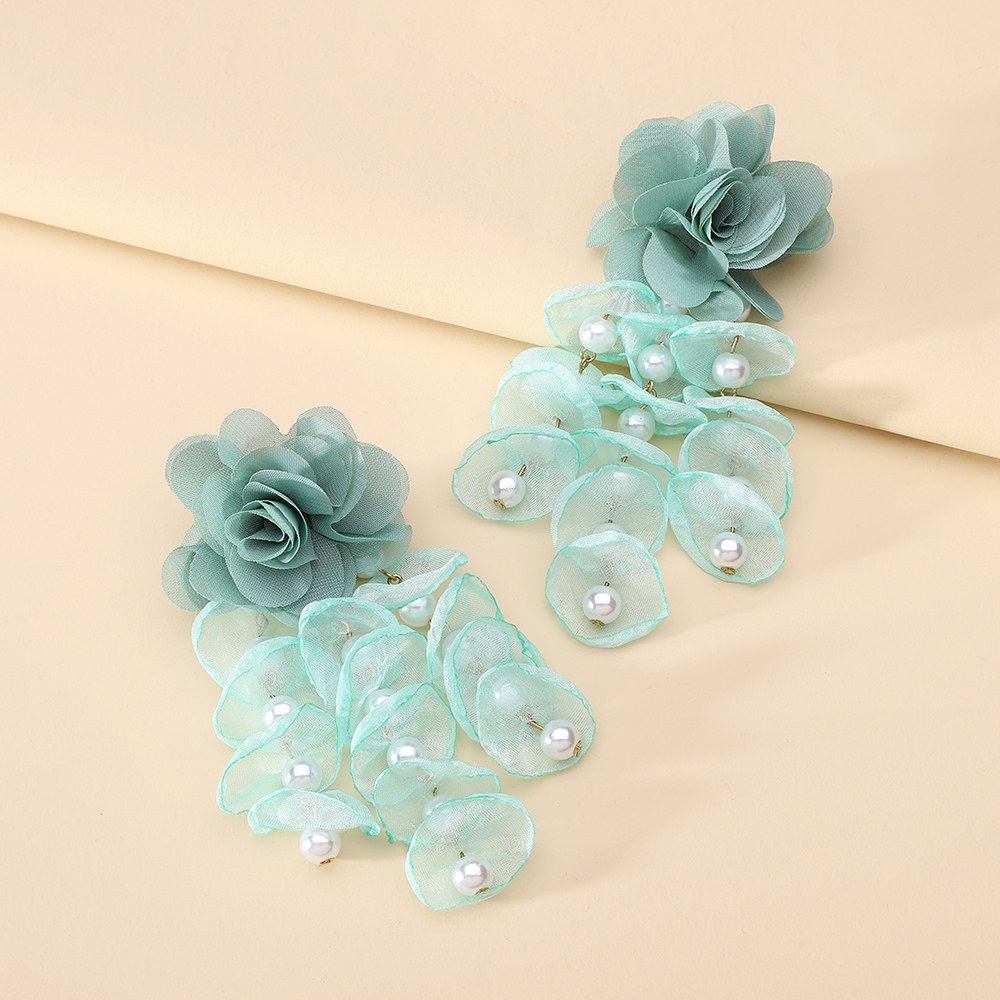 Wholesale Jewelry Elegant Flower Zinc Alloy Drop Earrings display picture 11