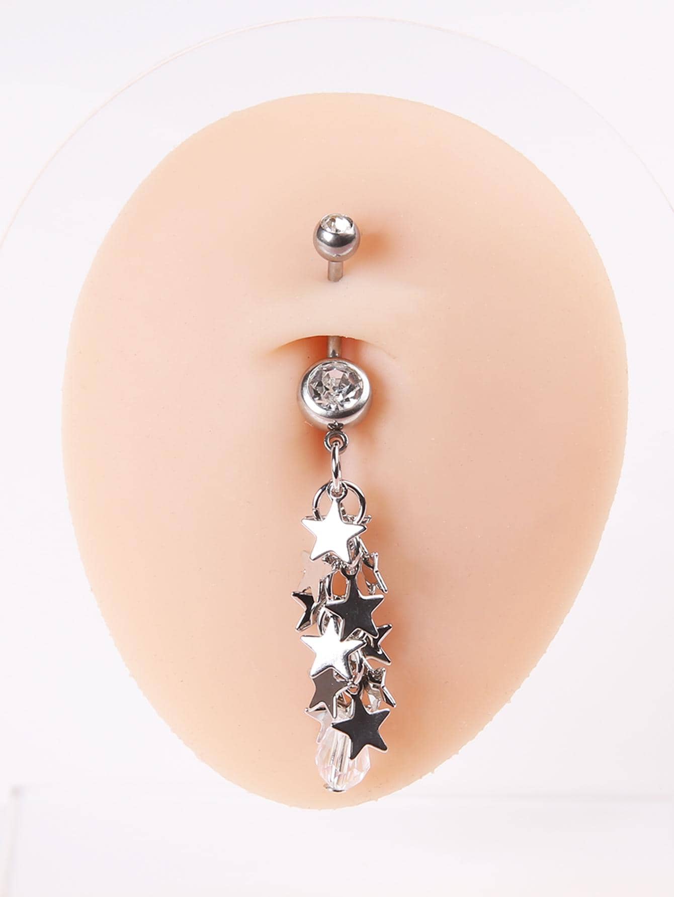 Ig Style Sexy Cool Style Star Stainless Steel Belly Ring display picture 1