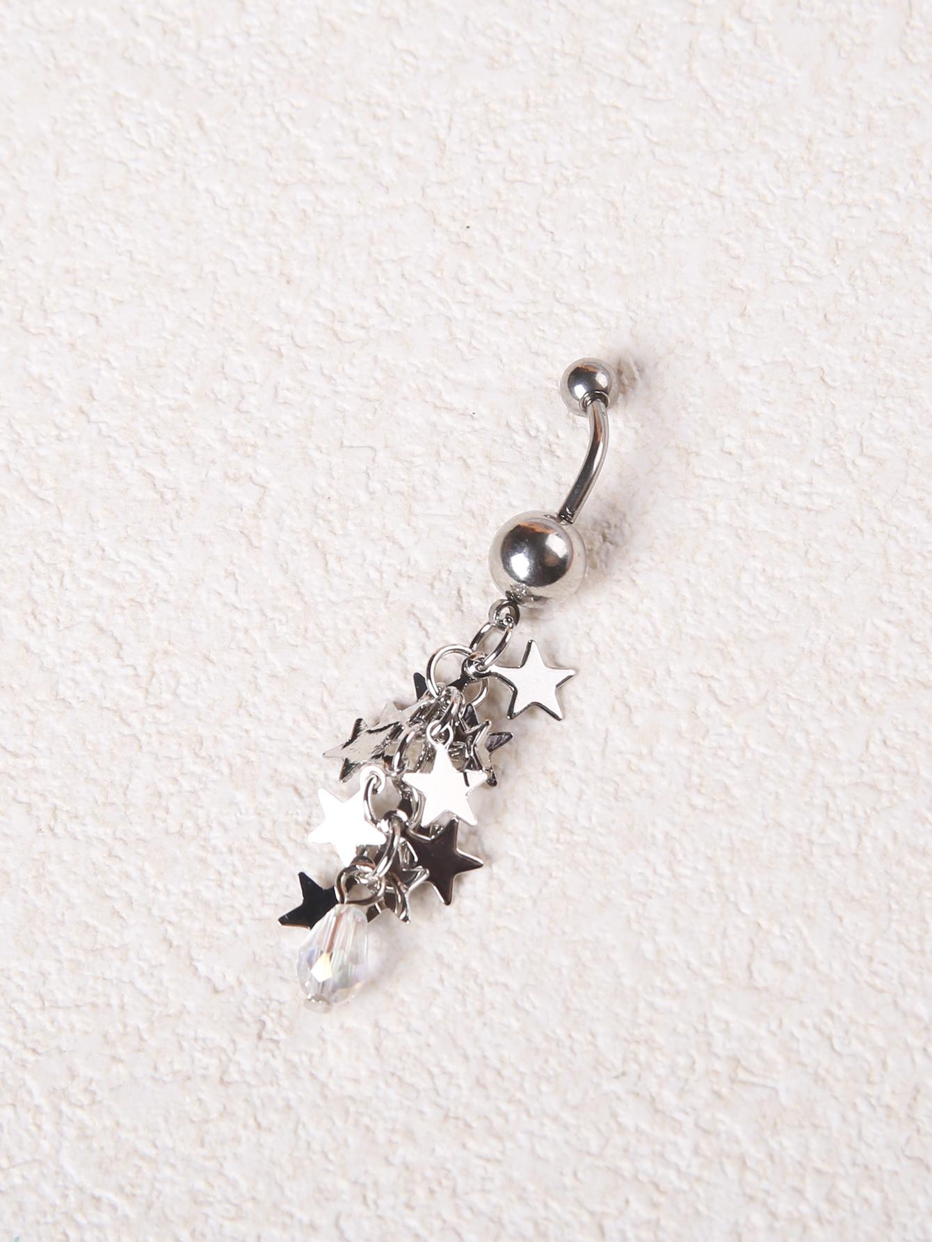 Ig Style Sexy Cool Style Star Stainless Steel Belly Ring display picture 5