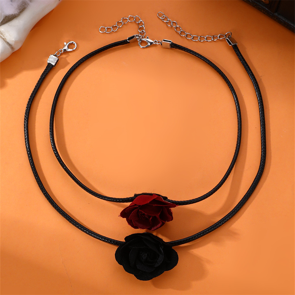 Sweet Solid Color Cloth Three-dimensional Halloween Women's Necklace display picture 2