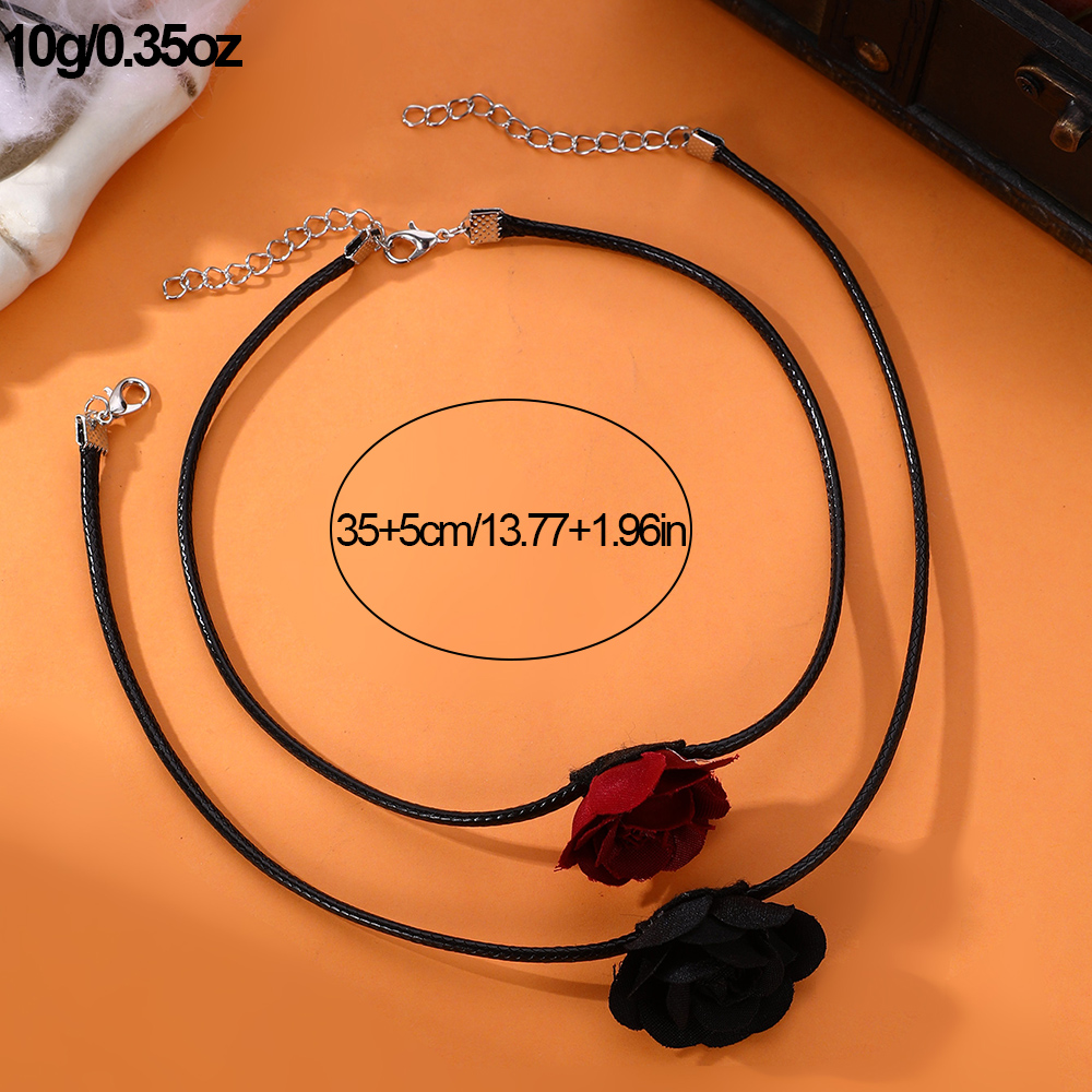 Sweet Solid Color Cloth Three-dimensional Halloween Women's Necklace display picture 5