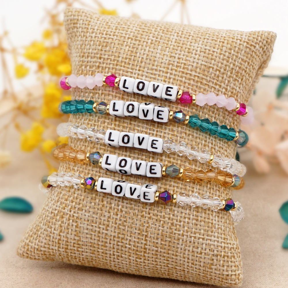 Bohemian Letter Artificial Crystal Handmade Women's Bracelets display picture 1