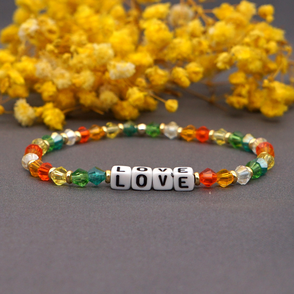 Bohemian Letter Artificial Crystal Handmade Women's Bracelets display picture 2