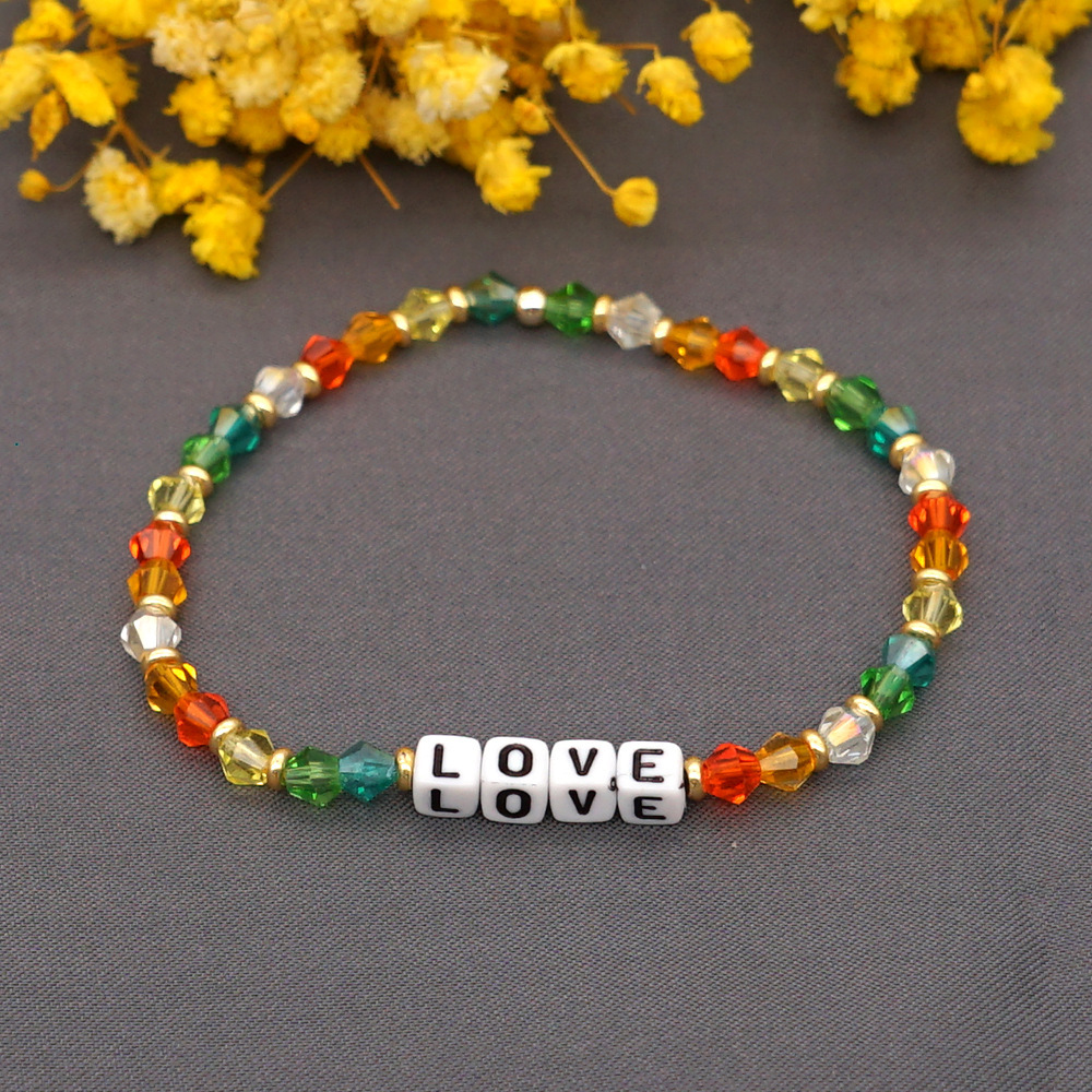 Bohemian Letter Artificial Crystal Handmade Women's Bracelets display picture 4